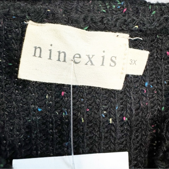 🥈 398. Ninexis NWT Black Speckled Distressed Sweater Dress – Size 3X - Picture 10 of 10